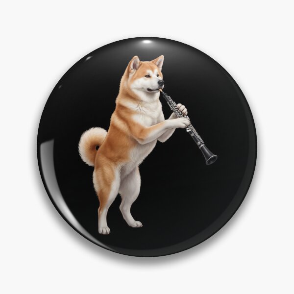 Item preview, Akita Playing Oboe Player Oboist Dog Lover designed and sold by DoodleTortle.