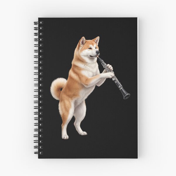 Item preview, Akita Playing Oboe Player Oboist Dog Lover designed and sold by DoodleTortle.