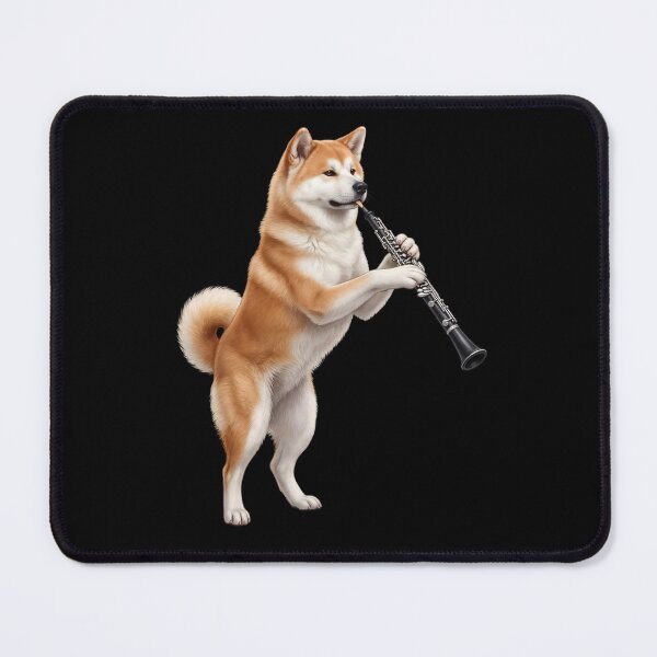 Item preview, Akita Playing Oboe Player Oboist Dog Lover designed and sold by DoodleTortle.