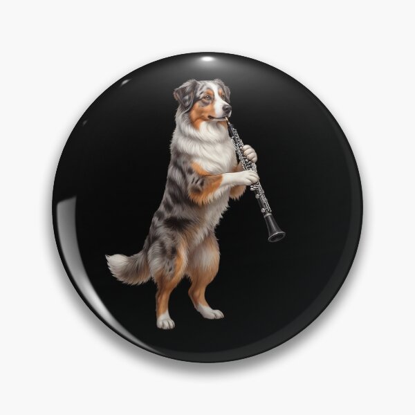 Item preview, Australian Shepherd Playing Oboe Player Oboist Dog Lover designed and sold by DoodleTortle.