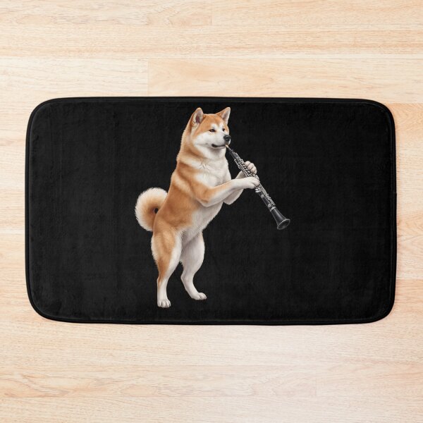 Item preview, Akita Playing Oboe Player Oboist Dog Lover designed and sold by DoodleTortle.