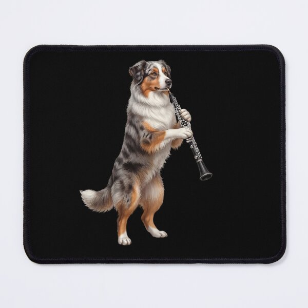 Item preview, Australian Shepherd Playing Oboe Player Oboist Dog Lover designed and sold by DoodleTortle.