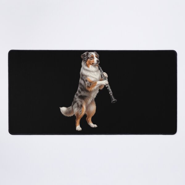 Item preview, Australian Shepherd Playing Oboe Player Oboist Dog Lover designed and sold by DoodleTortle.
