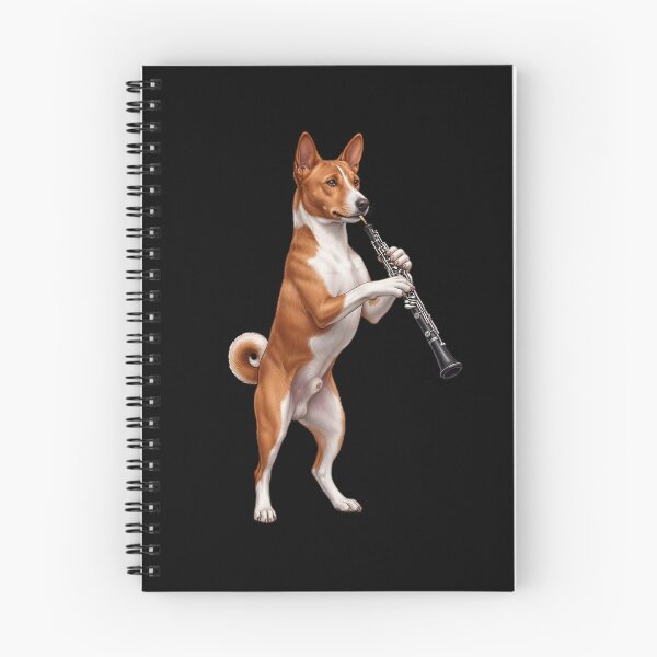 Item preview, Basenji Playing Oboe Player Oboist Dog Lover designed and sold by DoodleTortle.