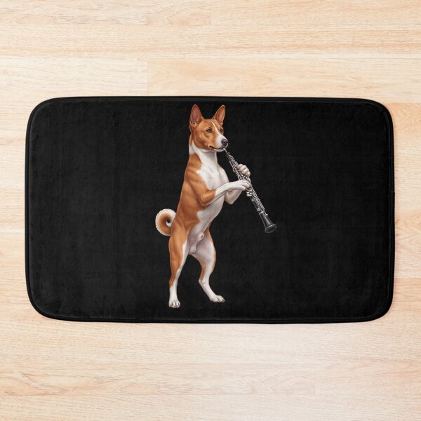 Item preview, Basenji Playing Oboe Player Oboist Dog Lover designed and sold by DoodleTortle.