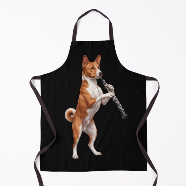 Item preview, Basenji Playing Oboe Player Oboist Dog Lover designed and sold by DoodleTortle.
