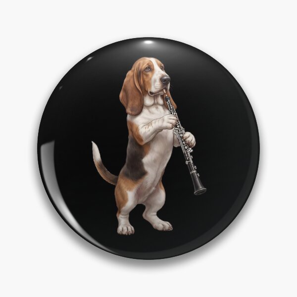 Item preview, Basset Hound Playing Oboe Player Oboist Dog Lover designed and sold by DoodleTortle.