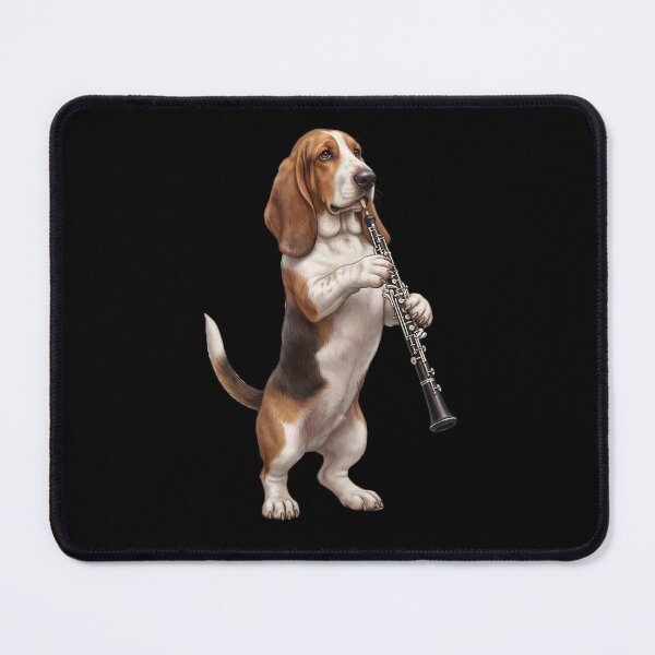 Item preview, Basset Hound Playing Oboe Player Oboist Dog Lover designed and sold by DoodleTortle.