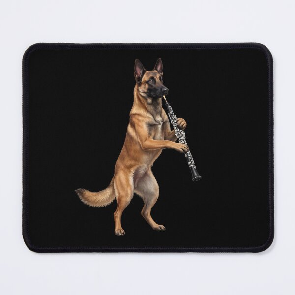 Item preview, Belgian Malinois Playing Oboe Player Oboist Dog Lover designed and sold by DoodleTortle.