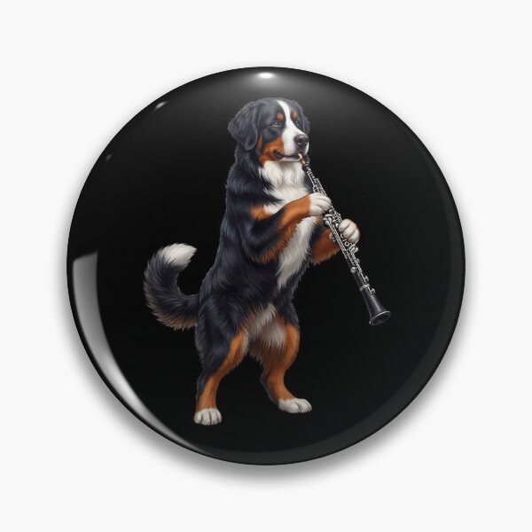 Item preview, Bernese Mountain Dog Playing Oboe Player Oboist Dog Lover designed and sold by DoodleTortle.