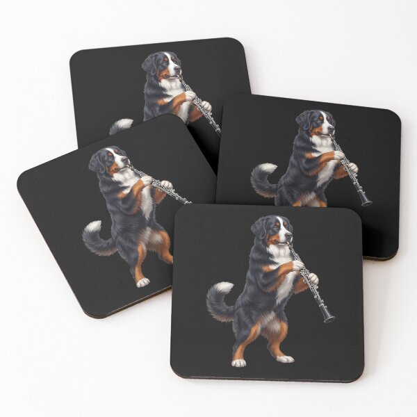 Item preview, Bernese Mountain Dog Playing Oboe Player Oboist Dog Lover designed and sold by DoodleTortle.
