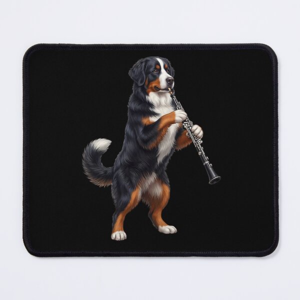 Item preview, Bernese Mountain Dog Playing Oboe Player Oboist Dog Lover designed and sold by DoodleTortle.