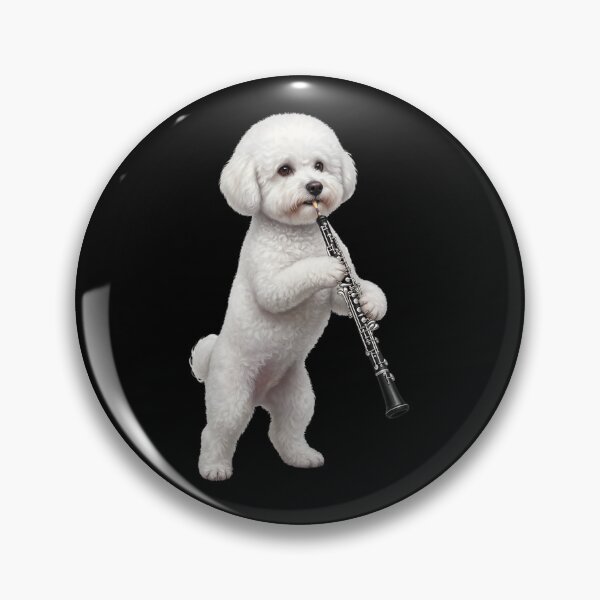 Item preview, Bichon Frise Playing Oboe Player Oboist Dog Lover designed and sold by DoodleTortle.