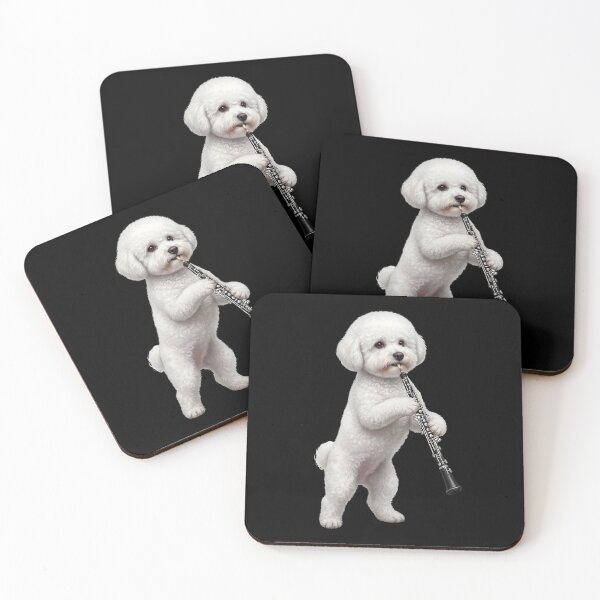 Item preview, Bichon Frise Playing Oboe Player Oboist Dog Lover designed and sold by DoodleTortle.