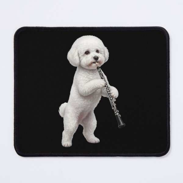 Item preview, Bichon Frise Playing Oboe Player Oboist Dog Lover designed and sold by DoodleTortle.