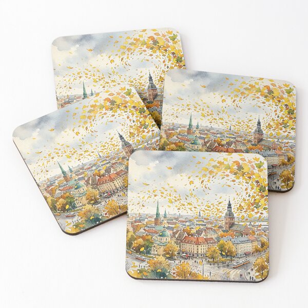 Item preview, Riga Autumn Cityscape Travel View designed and sold by Anomaneal.
