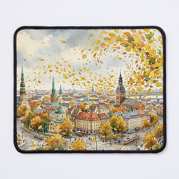 Item preview, Riga Autumn Cityscape Travel View designed and sold by Anomaneal.