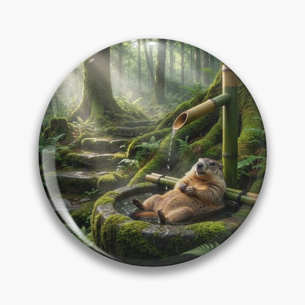 Item preview, Groundhog Bathes in Shishi Odoshi Fountain designed and sold by Tridentulus.