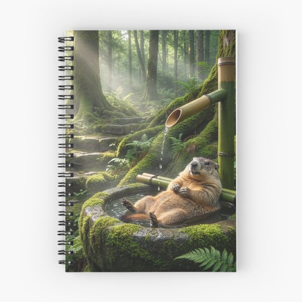 Item preview, Groundhog Bathes in Shishi Odoshi Fountain designed and sold by Tridentulus.