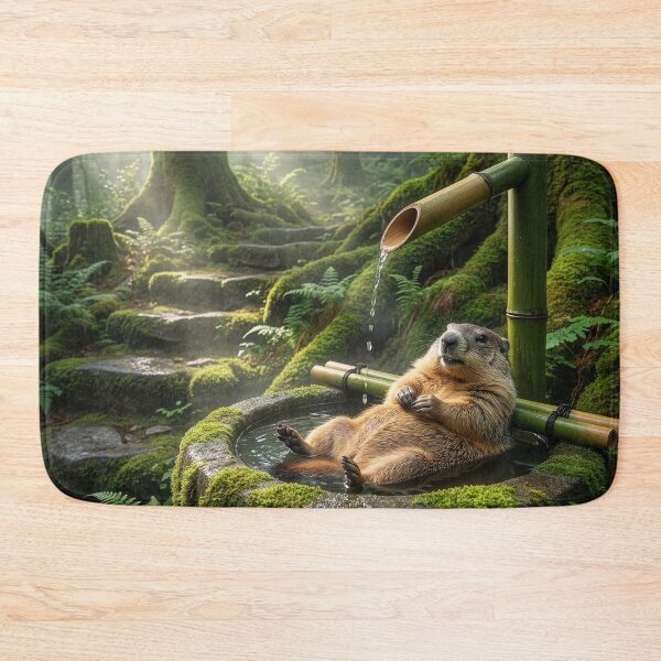 Item preview, Groundhog Bathes in Shishi Odoshi Fountain designed and sold by Tridentulus.