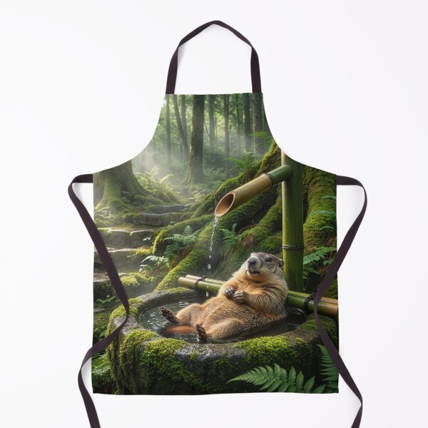 Item preview, Groundhog Bathes in Shishi Odoshi Fountain designed and sold by Tridentulus.