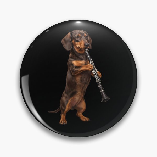 Item preview, Dachshund Playing Clarinet Player Clarinetist Dog Lover designed and sold by TerryConnells.