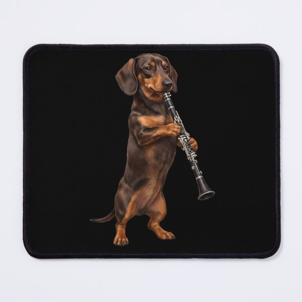 Item preview, Dachshund Playing Clarinet Player Clarinetist Dog Lover designed and sold by TerryConnells.