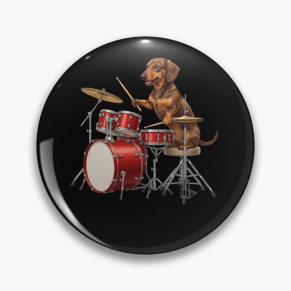 Item preview, Dachshund Playing Drum Kit Drummer Dog Lover designed and sold by TerryConnells.