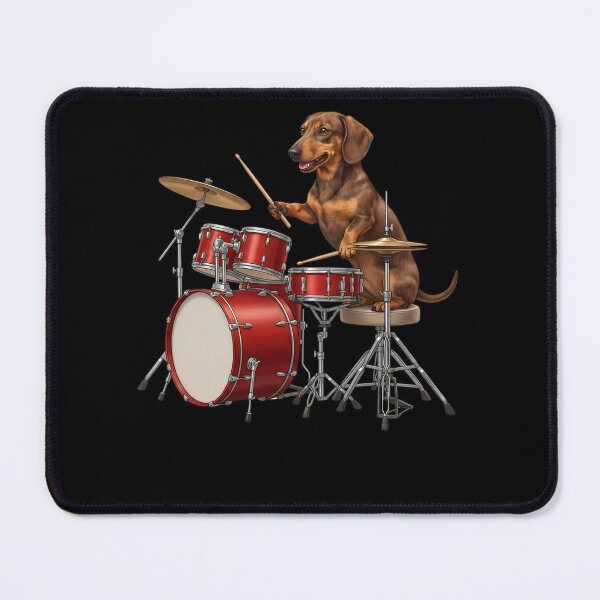 Item preview, Dachshund Playing Drum Kit Drummer Dog Lover designed and sold by TerryConnells.