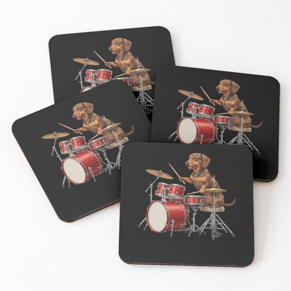 Item preview, Dachshund Playing Drum Kit Drummer Dog Lover designed and sold by TerryConnells.