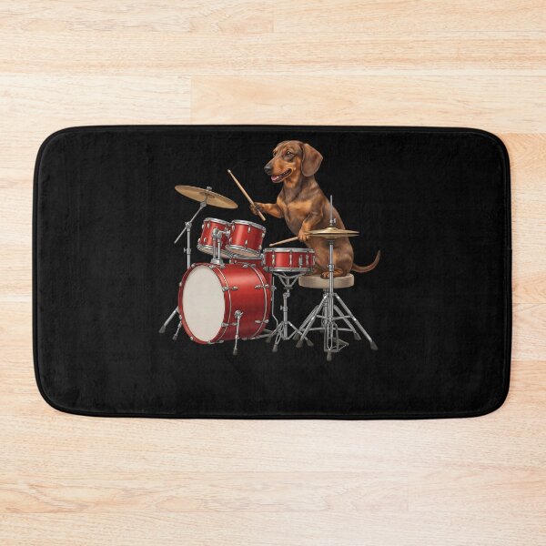 Item preview, Dachshund Playing Drum Kit Drummer Dog Lover designed and sold by TerryConnells.