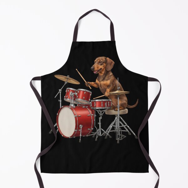 Item preview, Dachshund Playing Drum Kit Drummer Dog Lover designed and sold by TerryConnells.