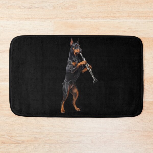 Item preview, Doberman Pinscher Playing Clarinet Player Clarinetist Dog Lover designed and sold by TerryConnells.