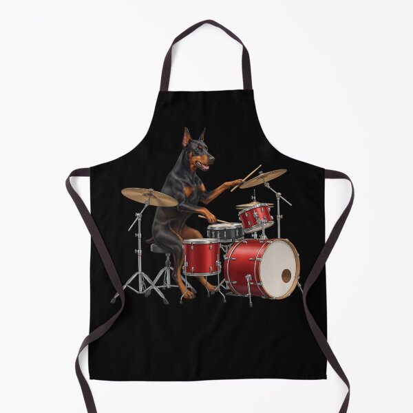 Item preview, Doberman Pinscher Playing Drum Kit Drummer Dog Lover designed and sold by TerryConnells.