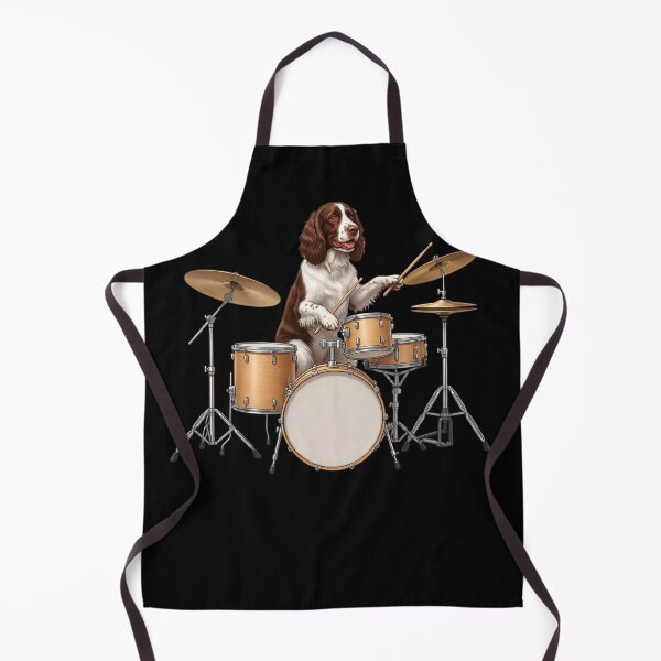 Item preview, English Springer Spaniel Playing Drum Kit Drummer Dog Lover designed and sold by TerryConnells.