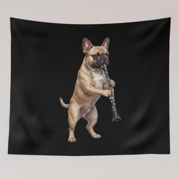 Item preview, French Bulldog Playing Clarinet Player Clarinetist Dog Lover designed and sold by TerryConnells.