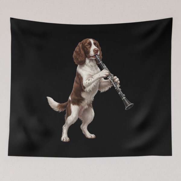Item preview, English Springer Spaniel Playing Clarinet Player Clarinetist Dog Lover designed and sold by TerryConnells.