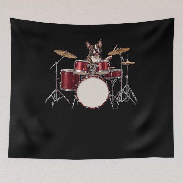 Item preview, French Bulldog Playing Drum Kit Drummer Dog Lover designed and sold by TerryConnells.