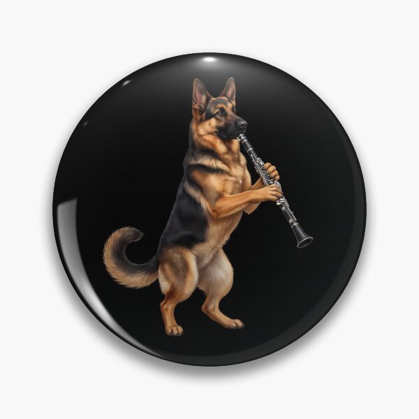 Item preview, German Shepherd Playing Clarinet Player Clarinetist Dog Lover designed and sold by TerryConnells.