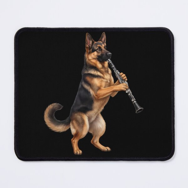 Item preview, German Shepherd Playing Clarinet Player Clarinetist Dog Lover designed and sold by TerryConnells.