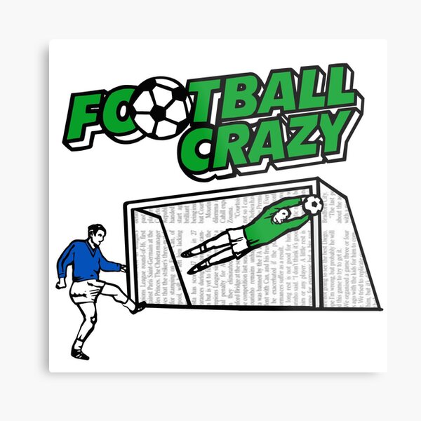 Football Crazy Green 80s retro classic crisps Metal Print