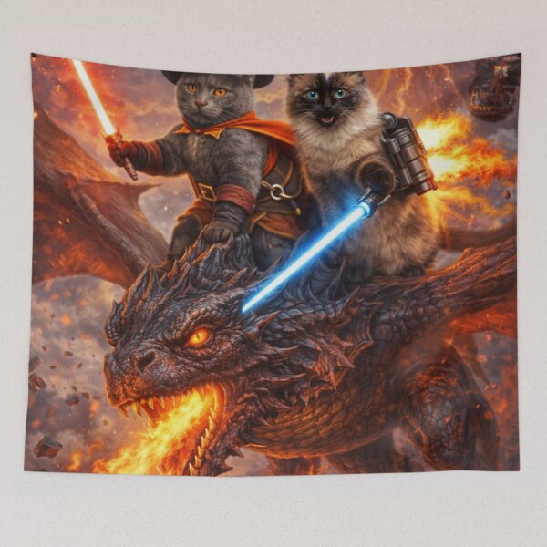 Item preview, Epic Dragon Rider Cats – Fantasy Warrior Cat Adventure designed and sold by MapleBaconator.