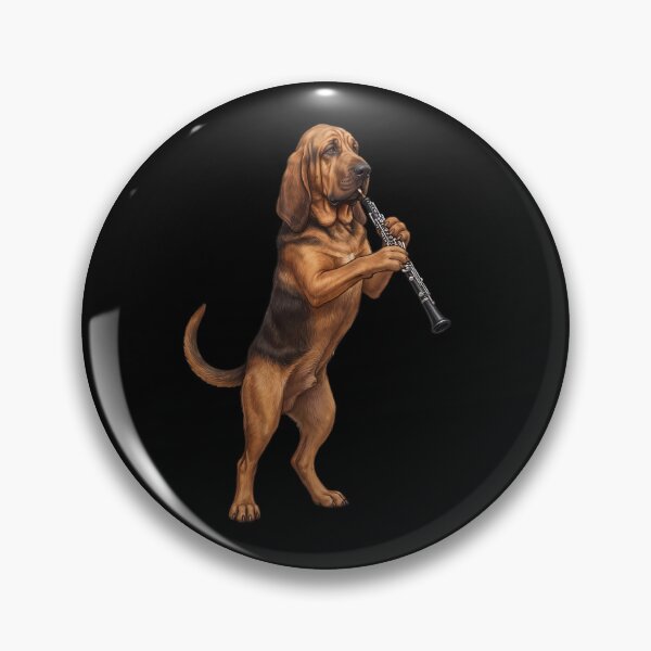 Item preview, Bloodhound Playing Oboe Player Oboist Dog Lover designed and sold by DoodleTortle.