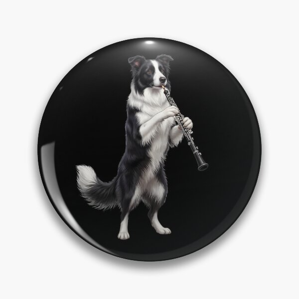 Item preview, Border Collie Playing Oboe Player Oboist Dog Lover designed and sold by DoodleTortle.