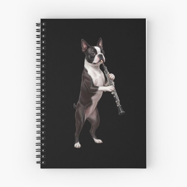 Item preview, Boston Terrier Playing Oboe Player Oboist Dog Lover designed and sold by DoodleTortle.
