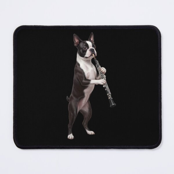 Item preview, Boston Terrier Playing Oboe Player Oboist Dog Lover designed and sold by DoodleTortle.