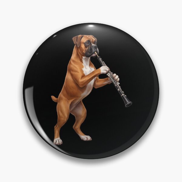 Item preview, Boxer Dog Playing Oboe Player Oboist Dog Lover designed and sold by DoodleTortle.