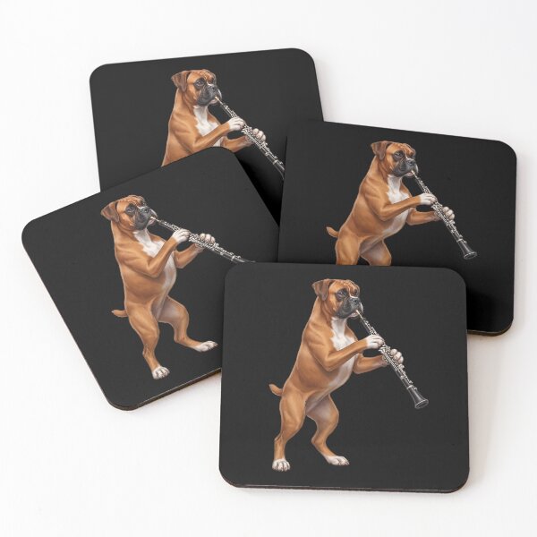 Item preview, Boxer Dog Playing Oboe Player Oboist Dog Lover designed and sold by DoodleTortle.