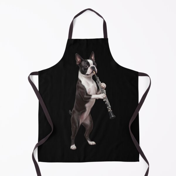 Item preview, Boston Terrier Playing Oboe Player Oboist Dog Lover designed and sold by DoodleTortle.