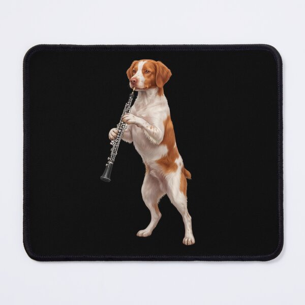 Item preview, Brittany Playing Oboe Player Oboist Dog Lover designed and sold by DoodleTortle.
